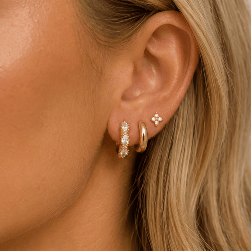 Sparkle Earring Set — worn