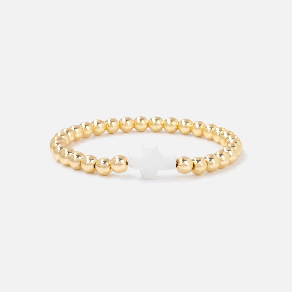 Beaded Cross Bracelet — studio shot