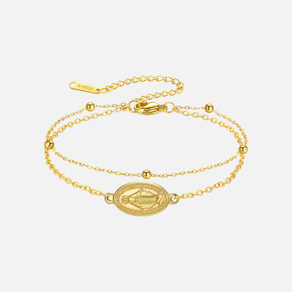 Blessed Medal Double Bracelet — studio shot