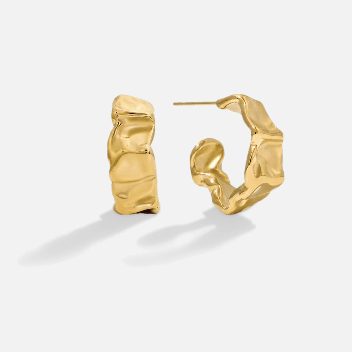 Crinkle Hoops — studio shot