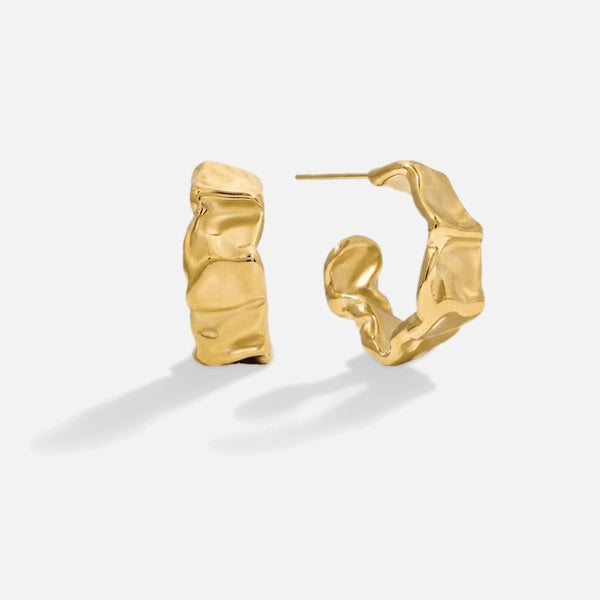 Crinkle Hoops — studio shot