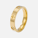 Anillo Banda con Cruz