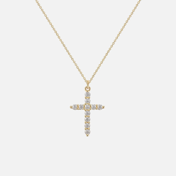 Crystal Cross Necklace — studio shot