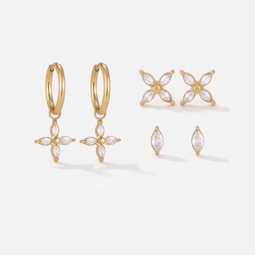 Flower Earring Set — studio shot