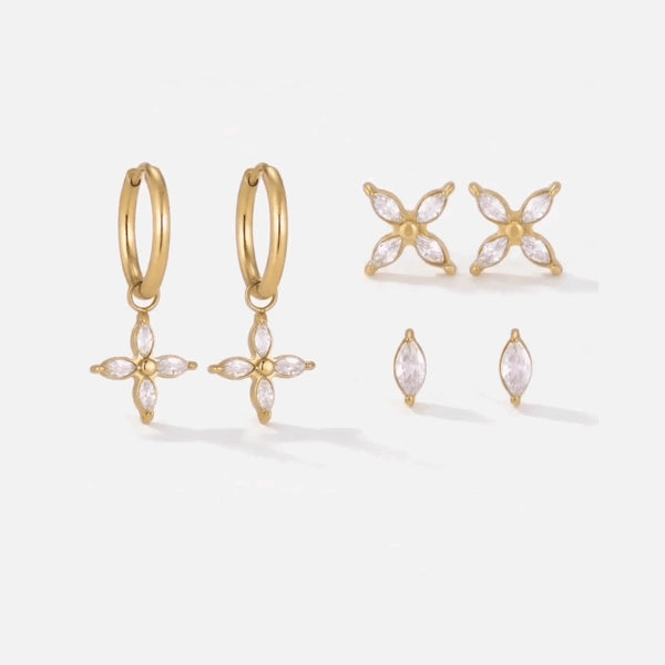 Flower Earring Set — studio shot