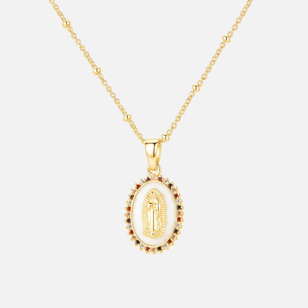 Guadalupe Mother of Pearl Necklace — studio shot
