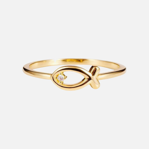 Ichthys Fish Ring — studio shot