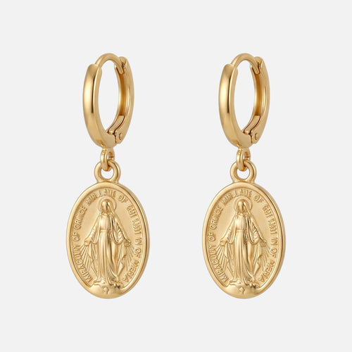 Miraculous Medal Huggies — studio shot