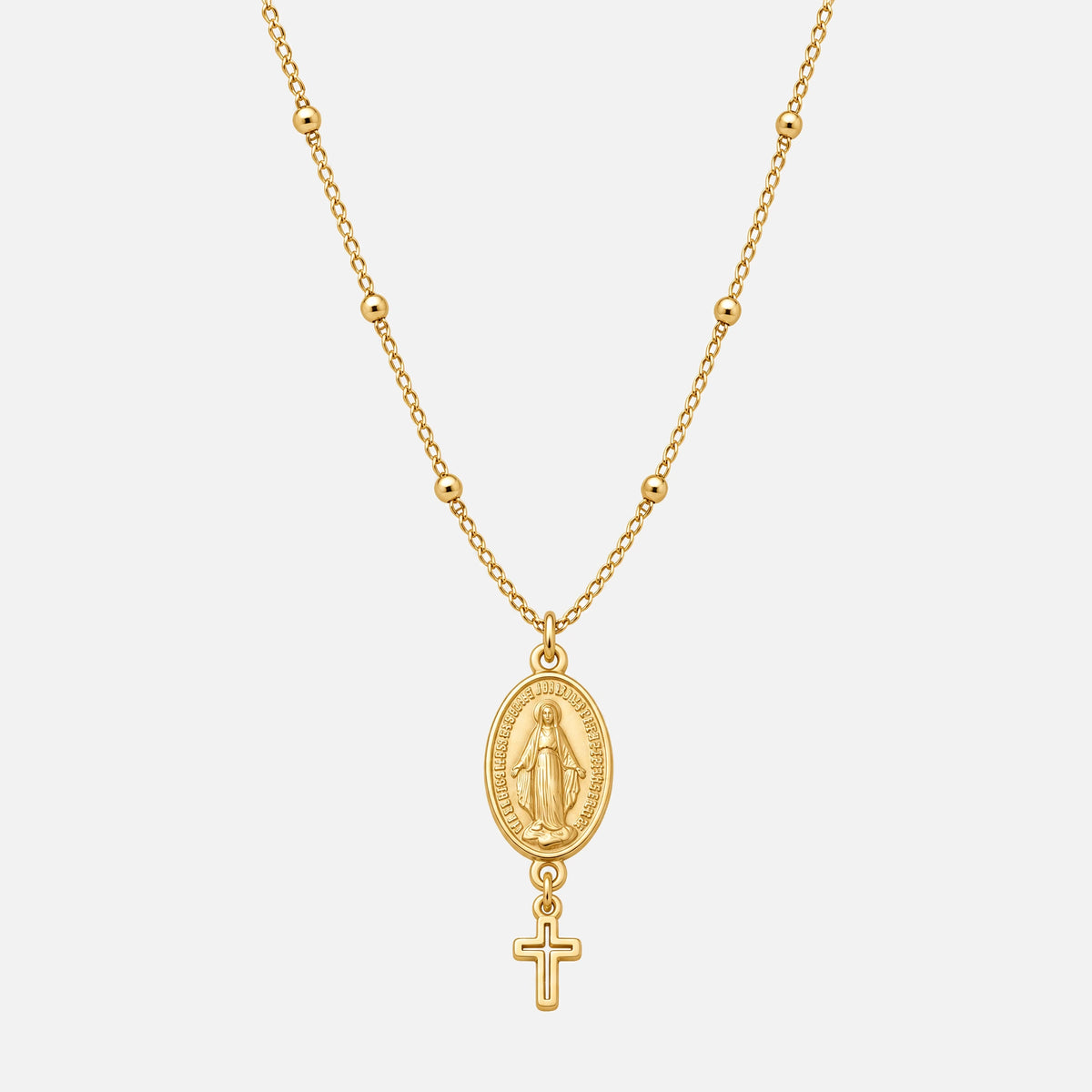 Miraculous Medal Necklace — studio shot