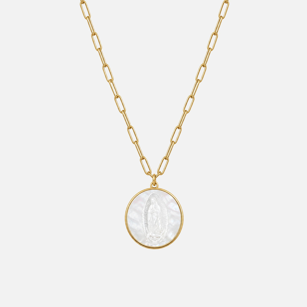 Our Lady of Guadalupe Necklace — studio shot