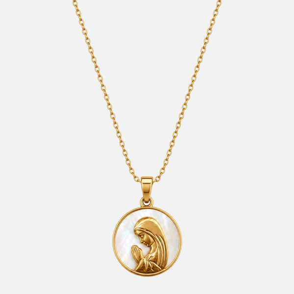 Our Lady of Prayer Necklace — studio shot