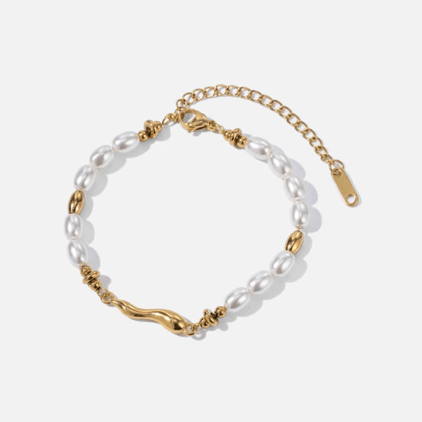 Pearl and Gold Bracelet — studio shot