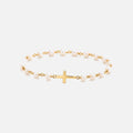 Pulsera Cruz y Perlas