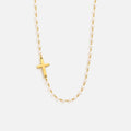 Collar Cruz y Perlas