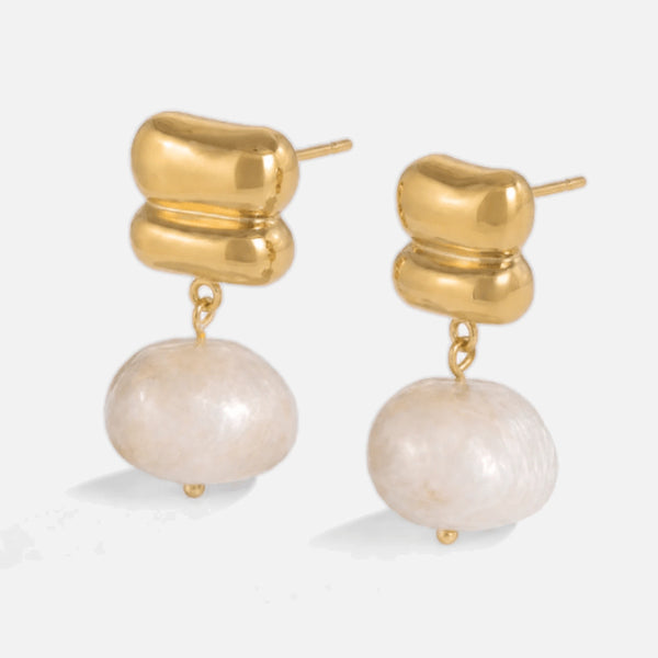 Pearl Drop Studs — studio shot