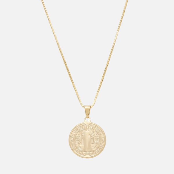Saint Benedict Medal Necklace — studio shot