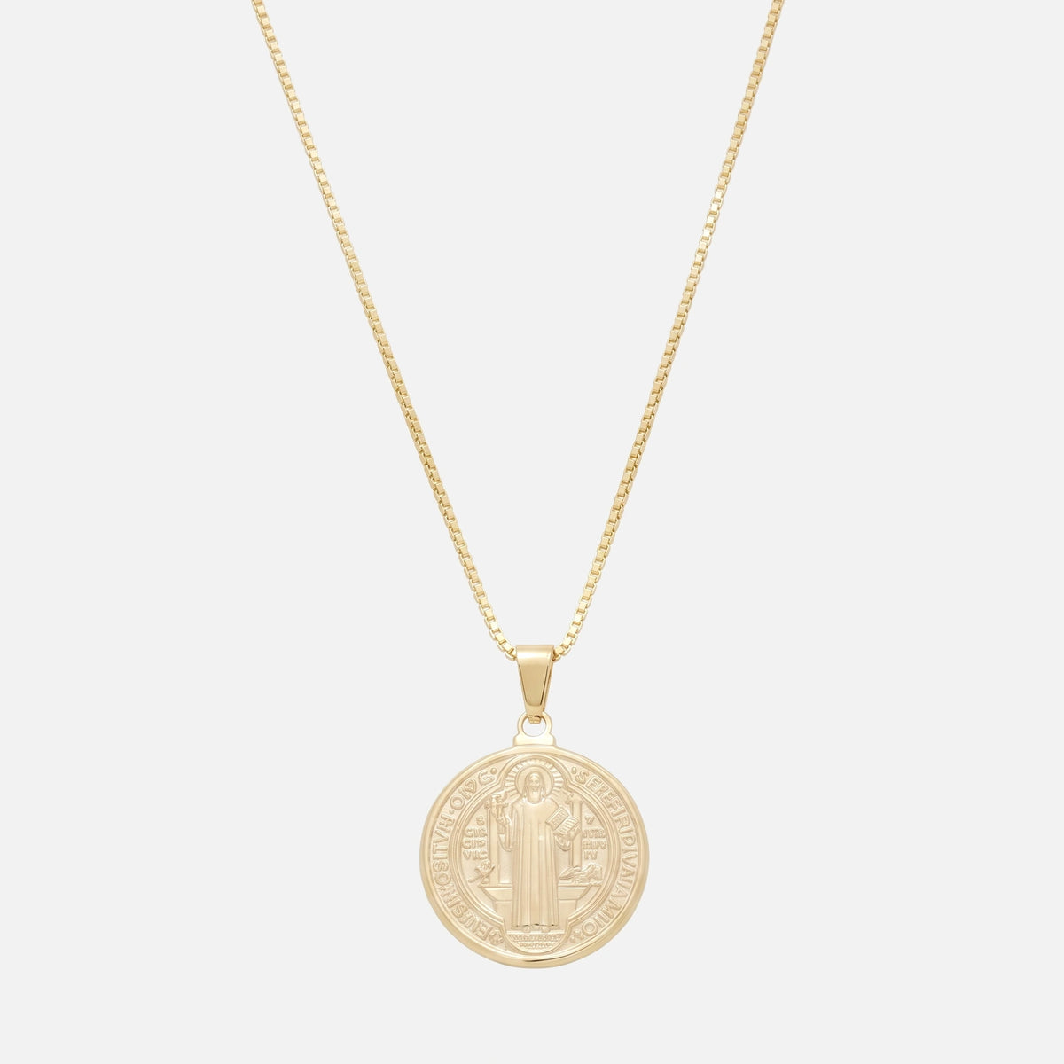 Saint Benedict Medal Necklace — studio shot