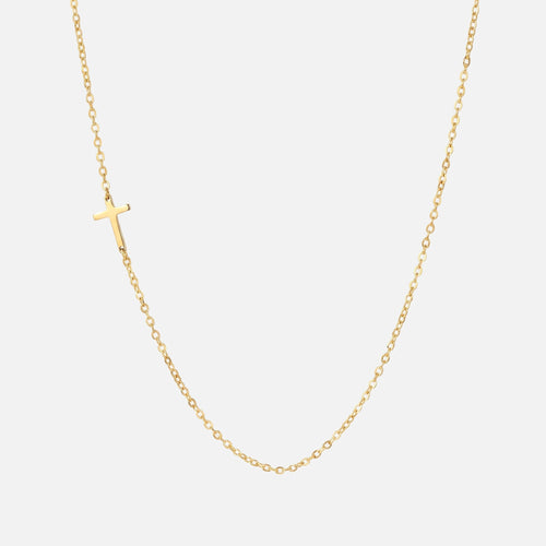 Sideways Cross Necklace — studio shot