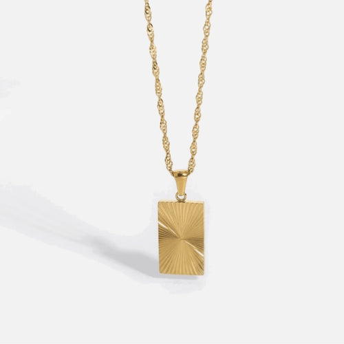 Sunray Tag Necklace — studio shot