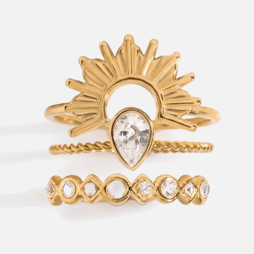 Sunrise Ring Set — studio shot