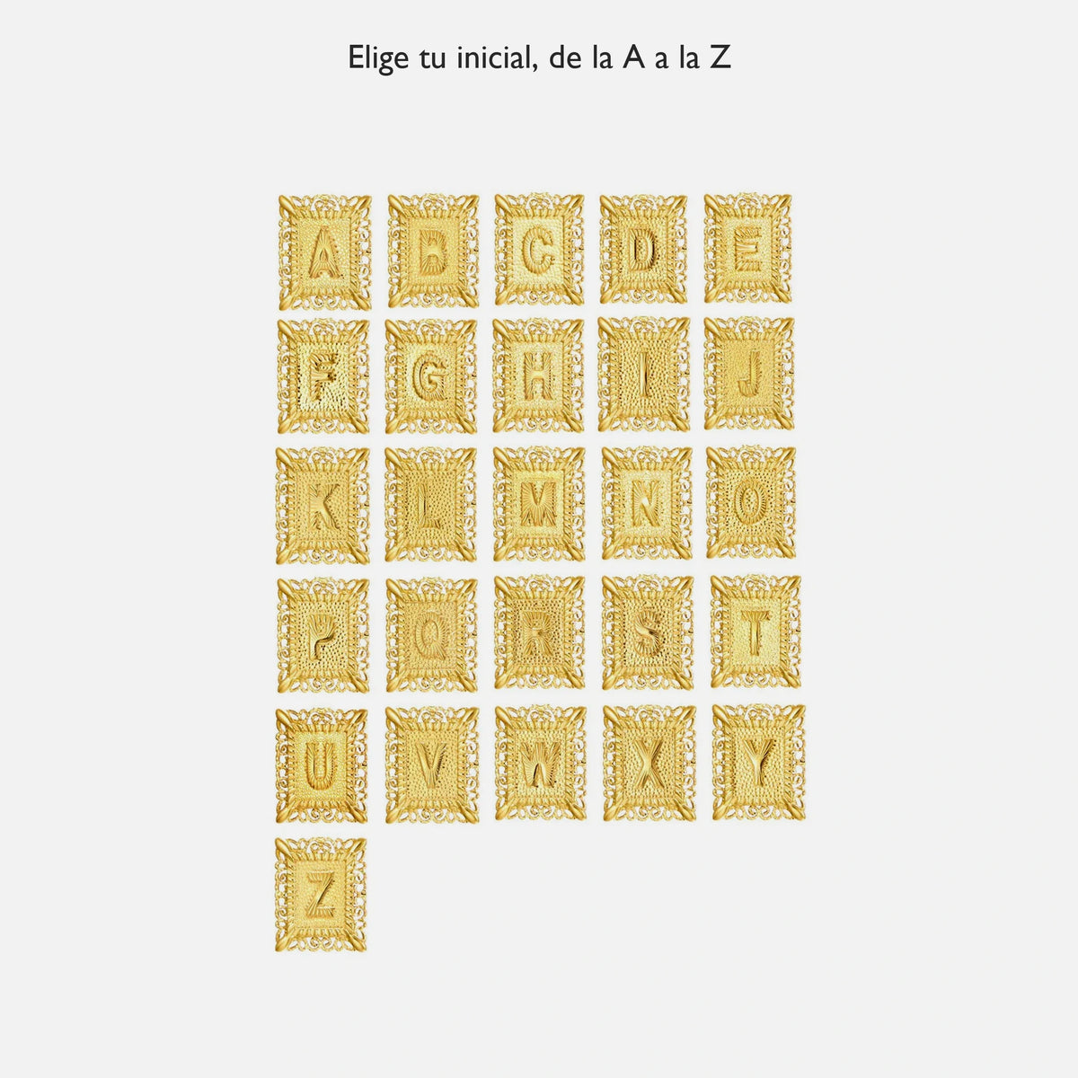 Initial Cross Layering Set — all 26 initials
