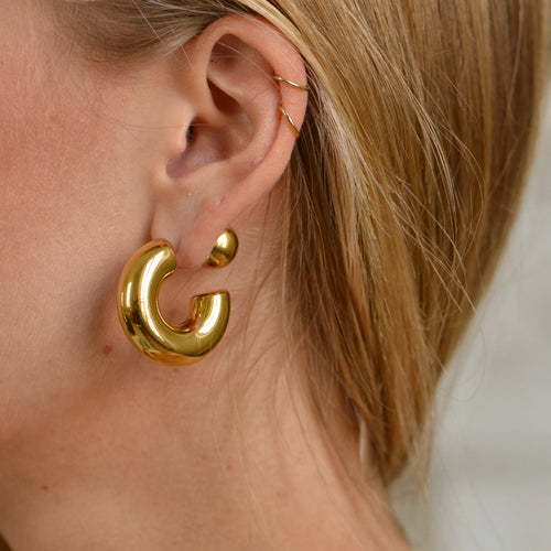 Hoop Earrings — worn