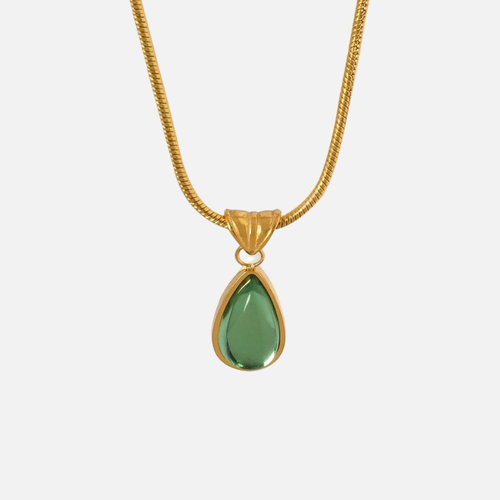 Jade Necklace — studio shot on light grey