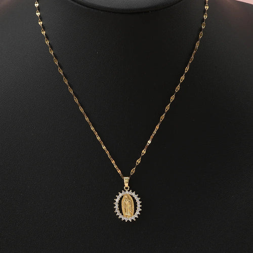 Guadalupe Halo Necklace — worn
