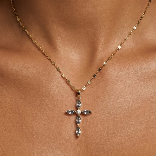 Agathe Necklace in White — worn