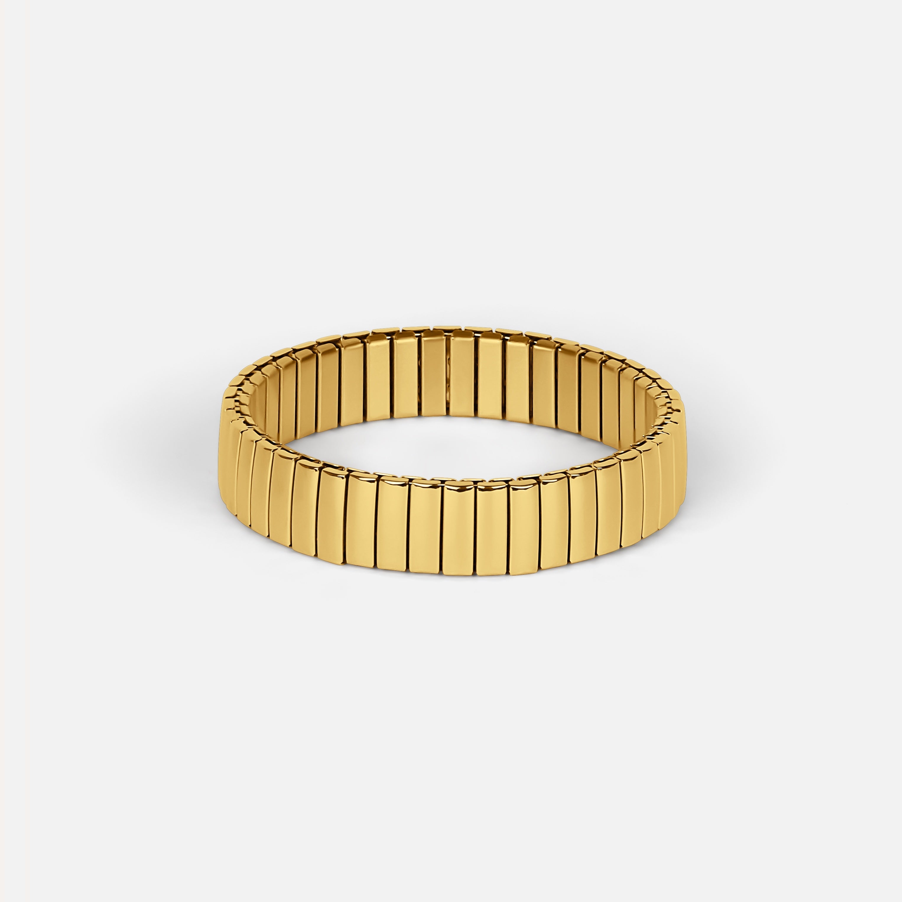Slim Ribbed Bracelet — studio shot on light grey