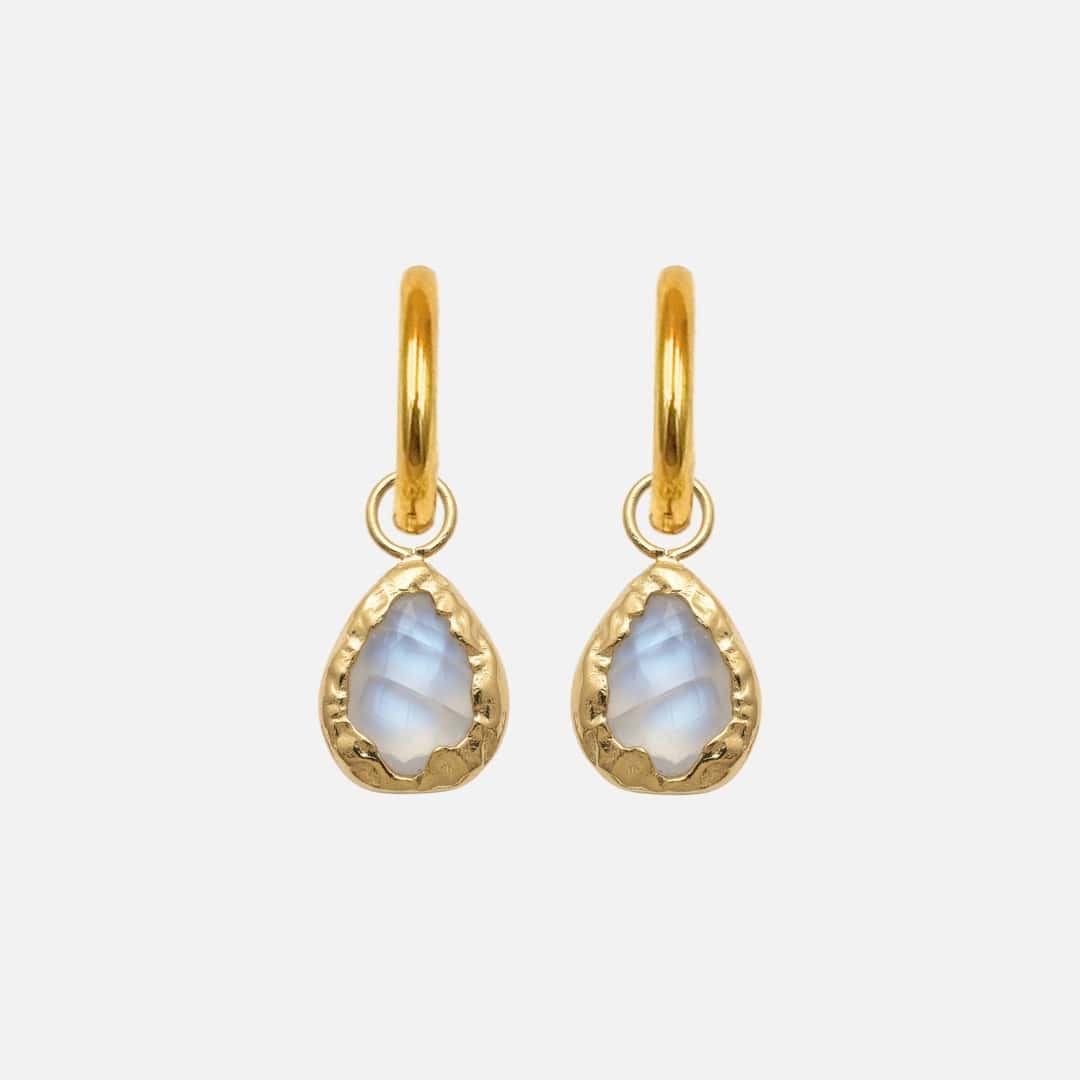 Selene Drop Earrings — studio shot on light grey