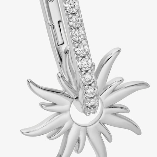 Sunburst Charm Huggies — detail