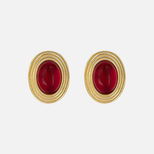 Old Money Earrings in Red — studio shot
