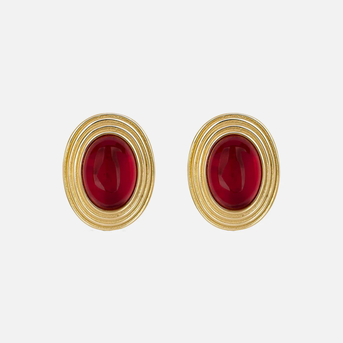 Old Money Earrings in Red — studio shot