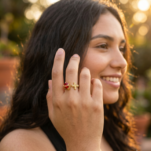 Sacred Heart Ring — worn