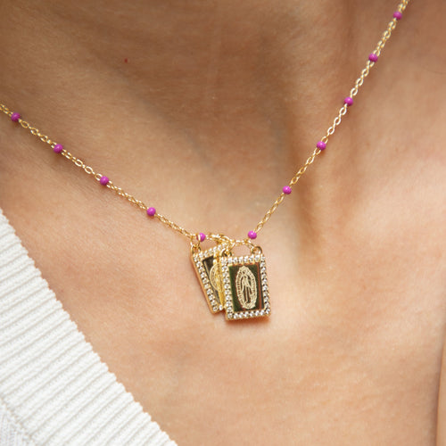 Saint Benedict and Guadalupe Scapular — worn