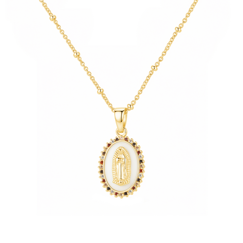 Guadalupe Mother of Pearl Necklace — detail