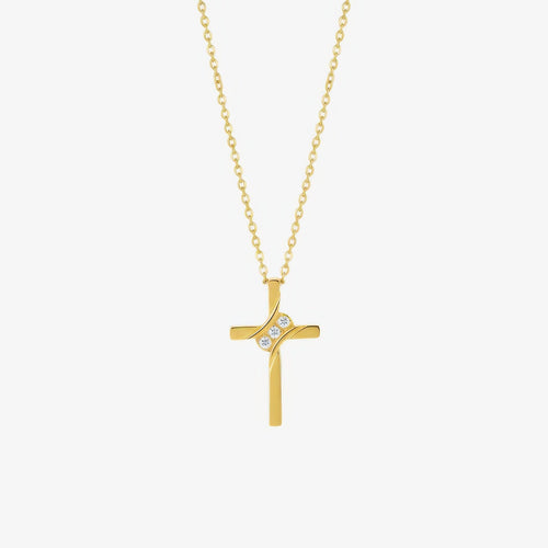 Woven Cross Necklace — detail