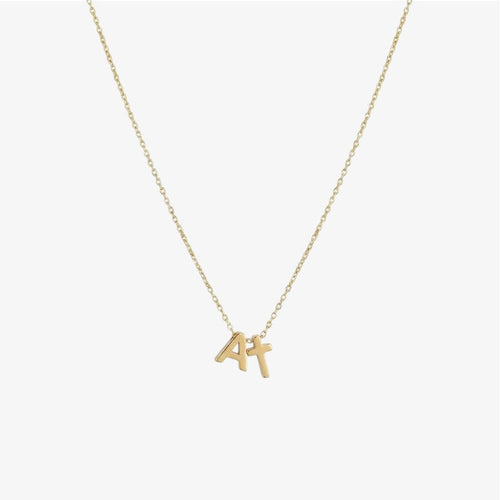 Initial Cross Necklace — detail