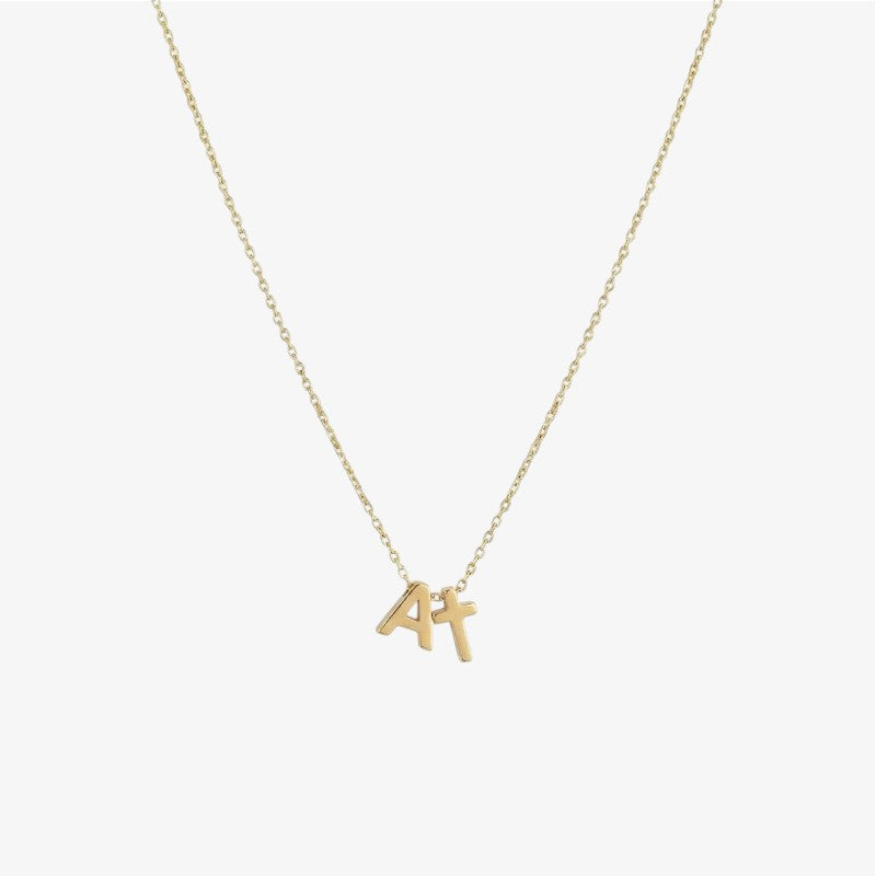 Initial Cross Necklace — detail