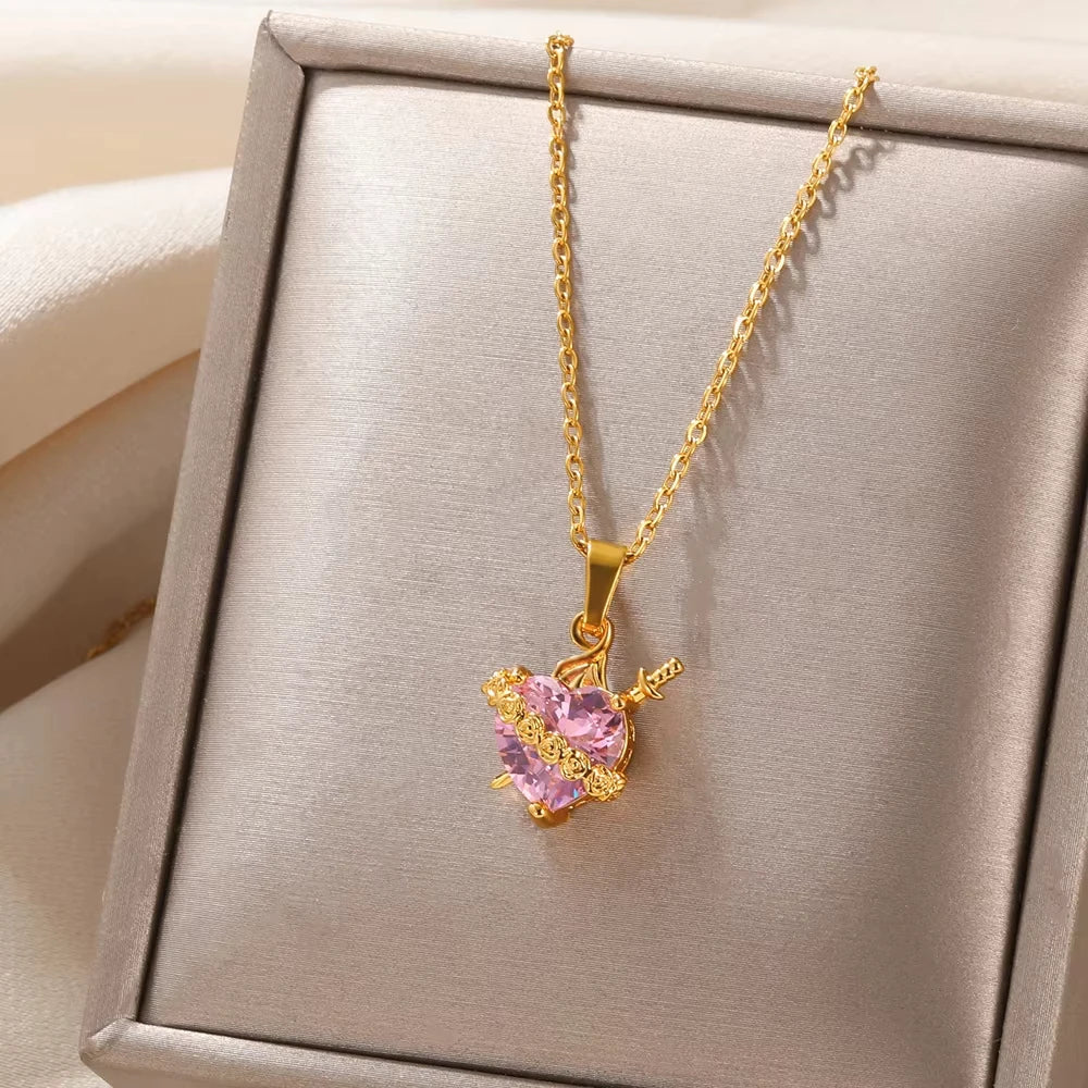 Heart of Mary Rose Necklace — detail