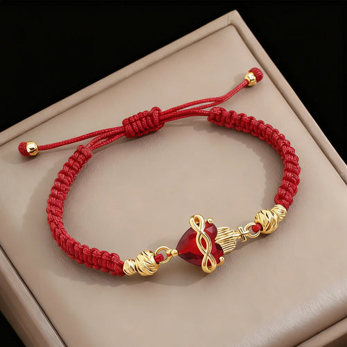 Sacred Heart Cord Bracelet — detail