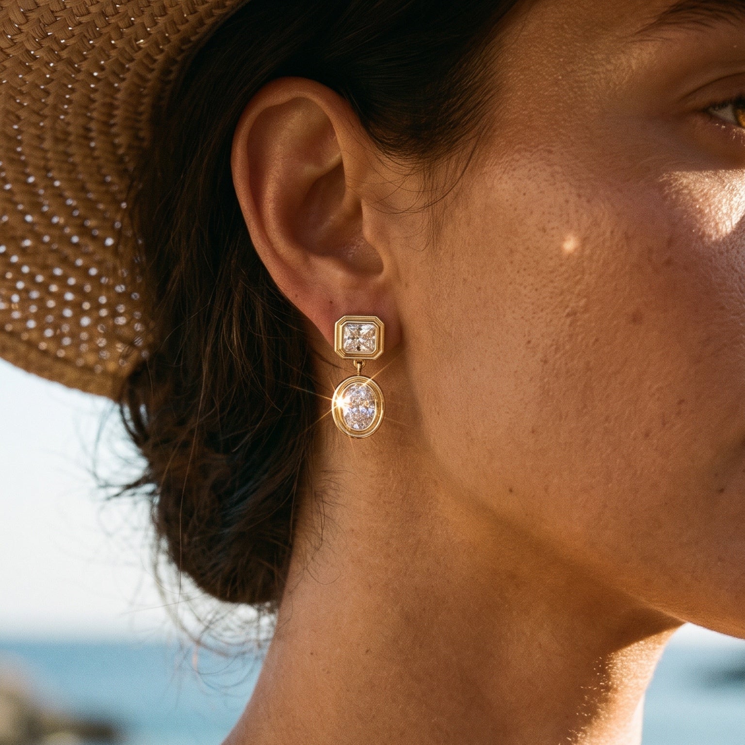 Simone Earrings — worn