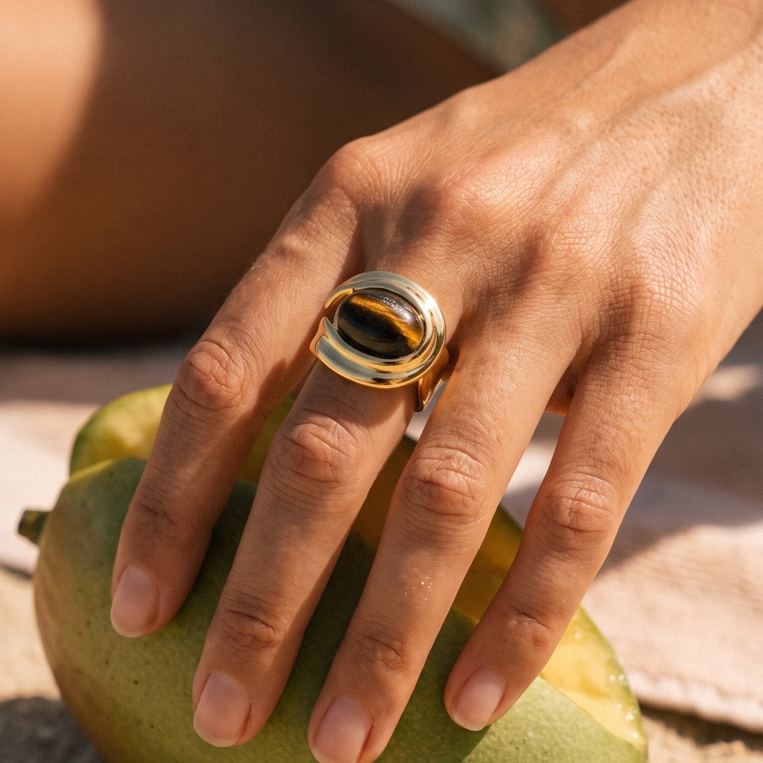 Espresso Ring — worn
