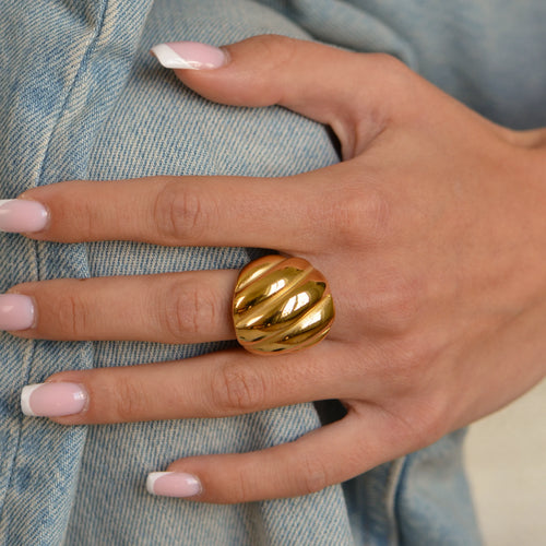 Croissant Ring — worn