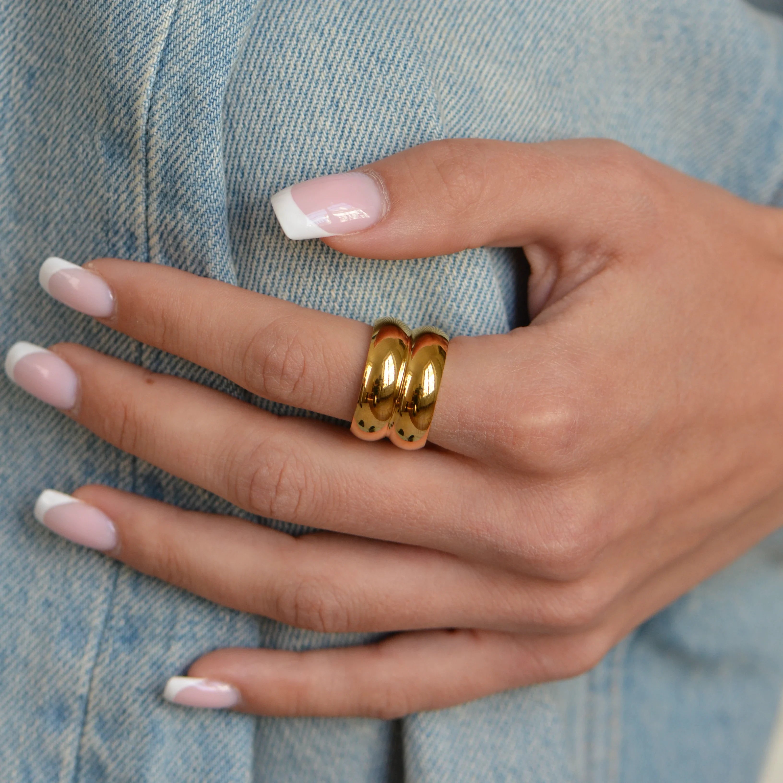 Double Ring — worn