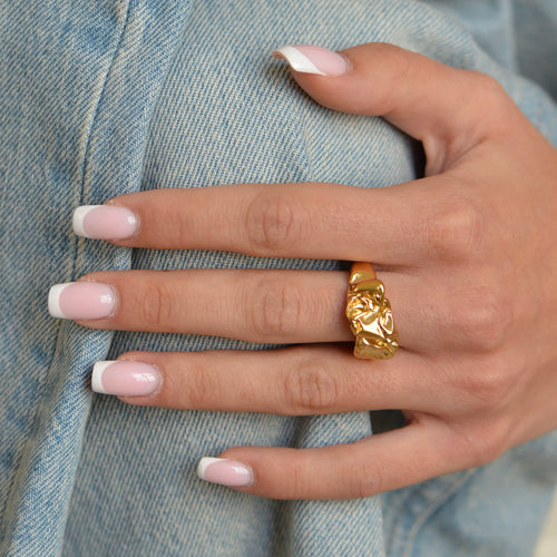 Meteorite Ring — worn