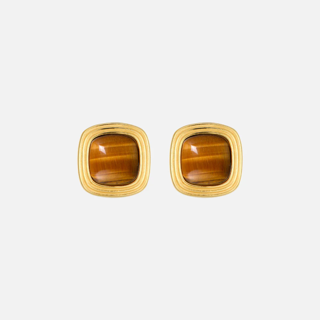 Latte Earrings — studio shot on light grey