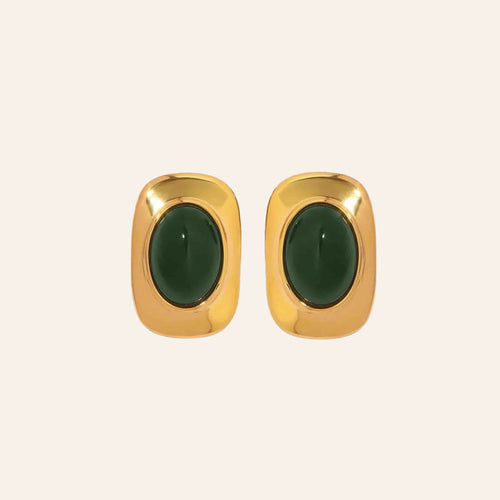 Jade Earrings — studio shot on light grey