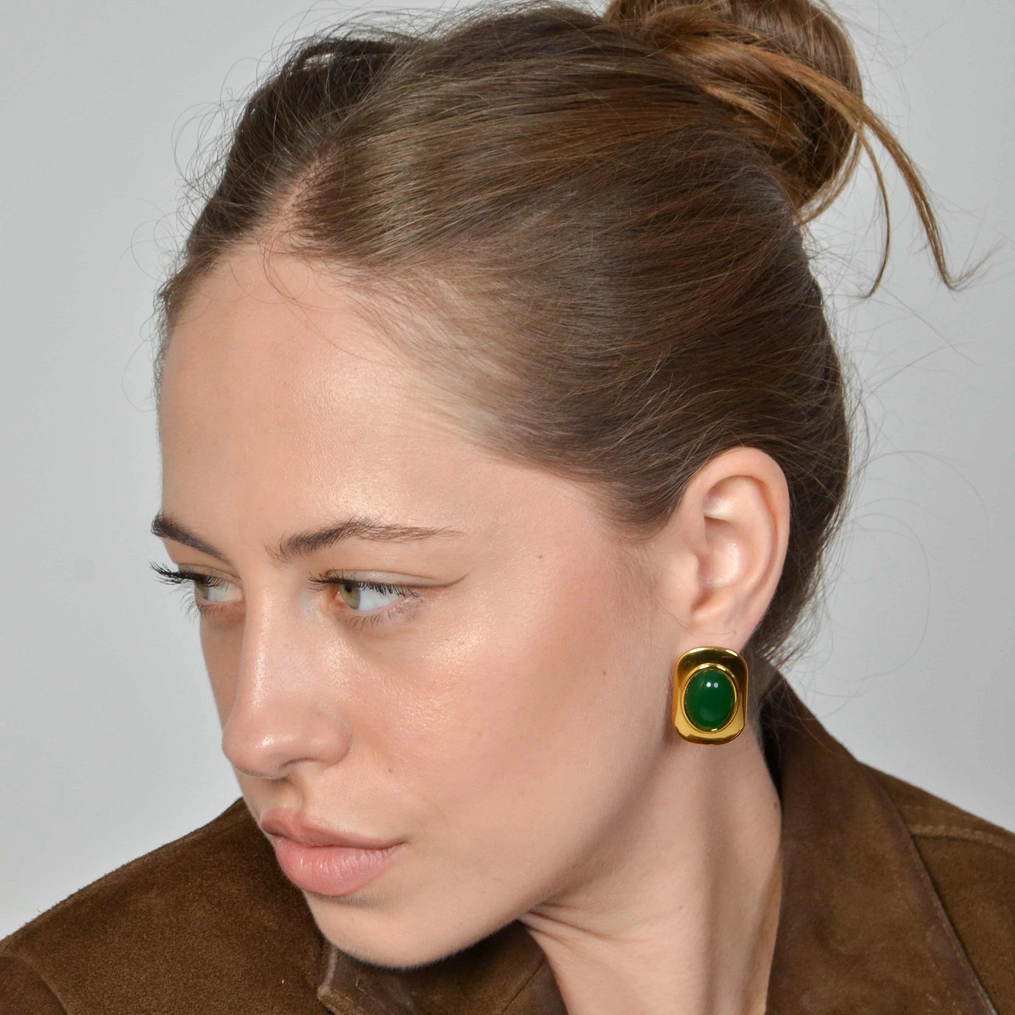 Jade Earrings — worn